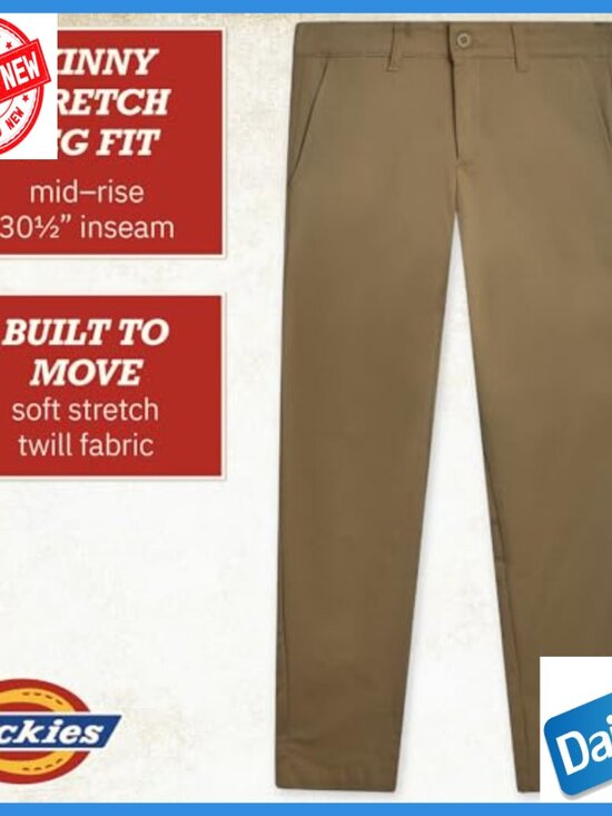 Mid-Rise Skinny Stretch Twill Work Pants, Contour Waistband - Picture 3 of 7